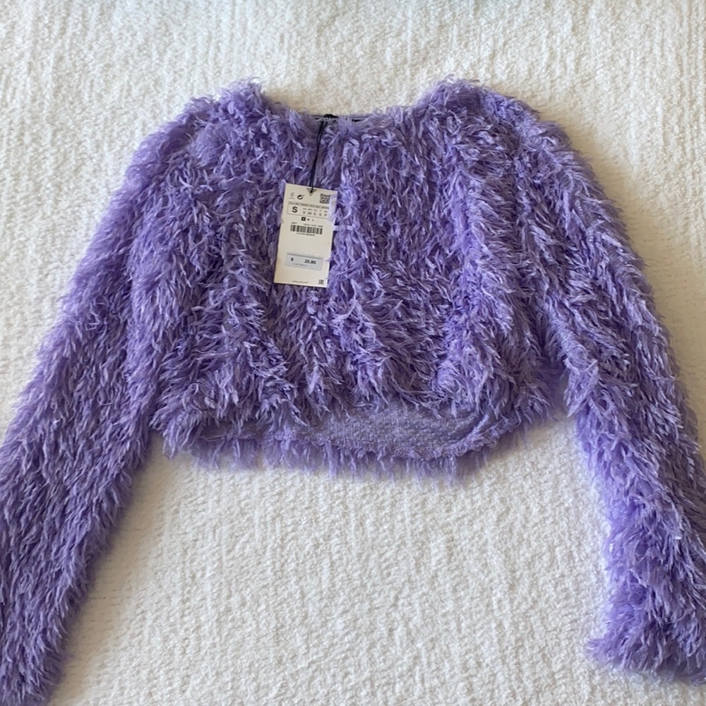 Purple feather shirt